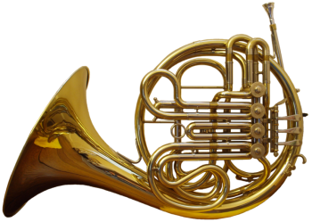 French horn is a valved brass wind instrument